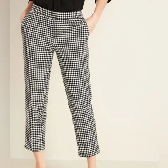 Forever 21, size 1X , black and white checkered houndstooth slim fit pants - Picture 1 of 6